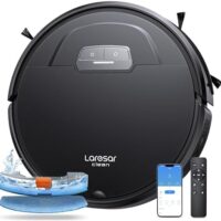 Robot Vacuum and Mop - 4500Pa Powerful Suction Robot Vacuum, 3 in 1 Robot Vacuum Cleaner with Auto Carpet Boost, Self-Charging, App/Remote/Voice for Pet Hair, Carpet, Hard Floor