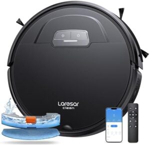 Robot Vacuum and Mop - 4500Pa Powerful Suction Robot Vacuum, 3 in 1 Robot Vacuum Cleaner with Auto Carpet Boost, Self-Charging, App/Remote/Voice for Pet Hair, Carpet, Hard Floor