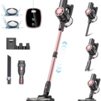V8PRO Cordless Vacuum Cleaner for Home - 25Kpa Stick Vacuum with Self Standing Design, Max 35Min Runtime, 6 in 1 Lightweight Vacuum for Hardwood Floors and Carpet Pet Hair (Champagne)