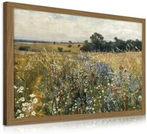 XMMPOT Wildflower Canvas Wall Art: Framed Wall Art for Living Room- Vintage Nature Botanical Bathroom Wall Decor Prints 12"x15" - Image 2