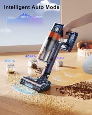 Cordless Vacuum Cleaner, 40KPA Stick Vacuum Cleaner 450W Powerful Vacuum Cleaners, Up to 55 Mins Runtime 1.5L Dust Cup Lightweight Vacuum Cleaners for Home Carpet Pet Hair Hard Floor - Image 4