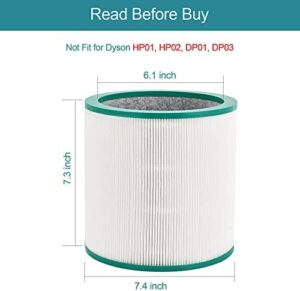 2 Pack Dyson TP02 Air Purifier True HEPA Filters Replacement for Dyson Pure Cool Link TP01, TP02, TP03, AM11, BP01 Tower Air Purifier, Compare to Part # 968126-03 2 Pack TP02 Air Purifier True Filters - Image 5