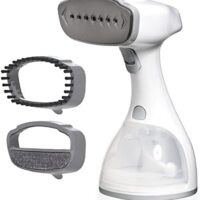 Portable steamer for clothes - 1500W & 10 oz incl. ironing glove & attachments I Clothing steamer handheld I Travel garment steamers Plancha a vapor para ropa Planchas de vaporizador Fabric