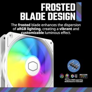 Cooler Master 360 Core II White AIO CPU Liquid Cooler, R9|U9|i9, Dual Chamber G9R Pump, Infinity Mirror aRGB, 400mm Tubing, 360mm Radiator, 120mm PWM Fan, AMD Ryzen AM5|4, Intel LGA 1851|1700 Platform - Image 7