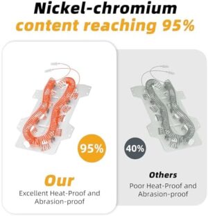 DC97-14486A Dryer Heating Element for Samsung DV42H5000EW/A3 DVE45R6100C/A3 DV431AEP/XAA DVE50M7450W/A3 DVE45N5300V/A3 DV210AEW/XAA DV48H7400EW/A2 DV50F9A7EVW/A2 by APPLIANCEMATES - Image 4