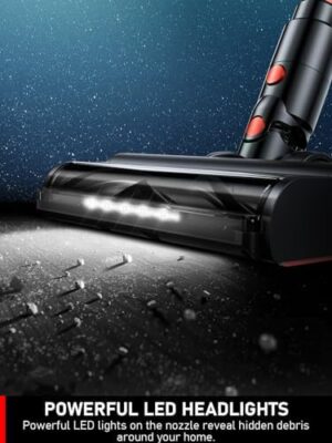 Cordless Vacuum Cleaner, 8-in-1 Vacuum Cleaners for Home, 45Mins Runtime Anti-Tangle Stick Vacuum with LED Display, 3 Modes Suction, Lightweight Vacuum for Hardwood Floor/Carpet/Pet Hair - Image 7