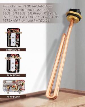 HE 55220 Water Heater Element, Fit for Eco Smart ECO POU 6 ECO 8 ECO 11 Tankless Electric Water Heater, Water Heating Element 5.5KW 220V or 6KW 240V, Screw-in 2Packs - Image 5