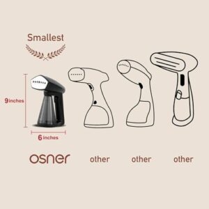 Osner Handheld Garment Steamer for clothes, 1450W Quick Heat Auto-trigger, Compact Travel Steamer, Clothes Steamer, Fabric Wrinkle Remover with Lint Brush Steam Nozzle (Black) - Image 7