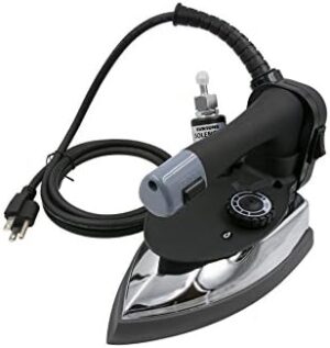 Silver Star ES-300 Steam Iron – 110 Volt Gravity Fed Hanging Bottle Clothes Iron with Non-Stick Laminate Sole Plate, Demineralizer Cartridge, Silicon Iron Rest & Hardware - Image 4