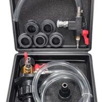 VCT 8pc Coolant System Refiller Kit, 3 Adapters, Remove Air Trapped in Cooling System, Test Radiator and Heating Core Lines for Leaks, Fits Most Radiator Necks and Coolant Reservoirs