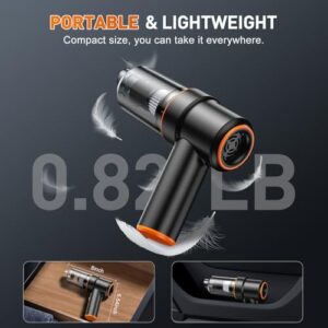 KMM Handheld Car Vacuum Cleaner, 11000PA Vacuum Cleaner & Air Duster, 120W High Power Vacuum Portable Cordless, Hand Held Vacuum Rechargeable with Multi-Nozzles & LED Light for Home, Car, Office - Image 7