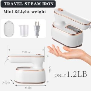 Steamer Iron For Clothes Travel Mini: Handheld Size Portable Fabric Clothing Steamers Small Hand Garment Electric Steam Ironing Machine For Clothes Travel College Dorm Home Essentials-White - Image 5