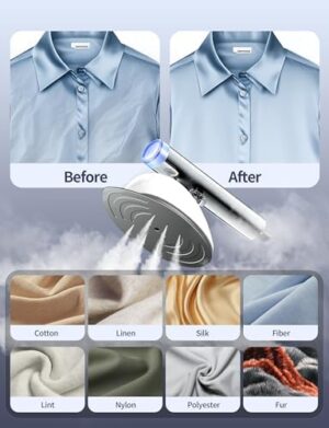 Sundu 1500W Steamer for Clothes, 2-in-1 Vertical & Flat Iron Clothes Steamer, 6 Professional Steam Modes, 800mL Tank, 30s Fast Heat-Up, Auto Shut-Off (10min), Portable Handle, Standing Design, White - Image 4