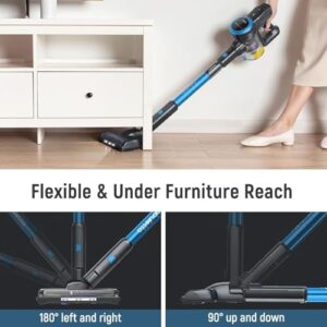 FABULETTA Cordless Vacuum Cleaner, 35Kpa Vacuum Cleaners for Home, Max 50 Mins Runtime, Self-Standing Design, 5-Layer Filtration System, Anti-Tangle Brush, LED Display, Lightweight - Image 6