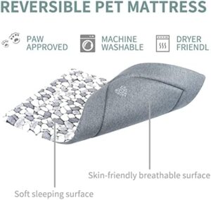 VANKEAN Dog Crate Pad Bed Mat Reversible (Warm & Cool), Soft Pet Sleeping Mat Dog Bed for Crate Suitable for Small to XX-Large Dogs and Cats, Machine Washable Crate Beds, Grey Stone Pattern - Image 4