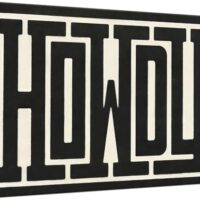 QIYFFBN Framed Funky Big Howdy Canvas Wall Art Western Modern Decor Black and White Southwestern Country Ranch Sign Picture Print Minimalism Trendy Farmhouse Living Room Art(24x36in Framed)