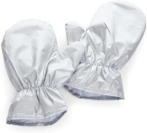 Garment Steamer Gloves for Steaming Clothes – Grey Steam Mitt Protects Against Heat – Flexible Hand Mitten for Steam Iron – Ironing Accessories – Waterproof Steamer Mitt Glove (1 Pair)