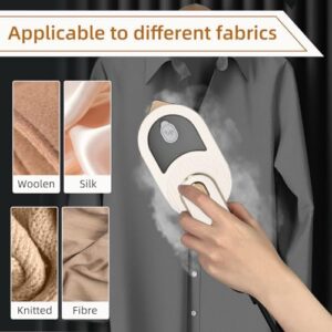 M-MAX Professional Mini Travel Iron - Quick Heating & Auto Shutoff, Compact Steam Iron with Dual Steam Modes for Clothes/Suits/Portable Steamer for Travelers/Business/Home,Beige - Image 5