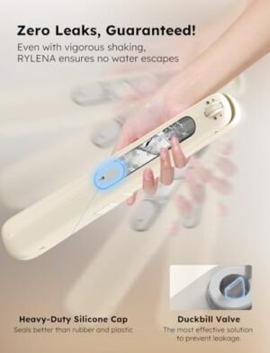 Travel Steamer Iron Portable, Rylena 180° Rotatable Handheld Press Iron for Clothes, Curtains, 2025 LeakProof & Anti-Drip Tech, Fast De-Wrinkle, Crisp Crease, XL Tank, Easy Grip, Apt, Cruise,Dorm - Image 8