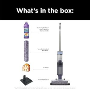 Shark HydroVac Cordless Pro 3-in-1 Vacuum, Mop and Self-Cleaning System, Lightweight, Antimicrobial Brushroll, 12oz Odor Neutralizing Concentrate for Hard Floors and Area Rugs, Polar White, WD200 - Image 10