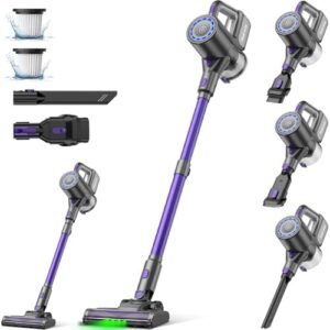 Cordless Vacuum Cleaner, 40KPA/35Mins, Green LED Light, Lightweight Stick Vacuum Self-Standing, Vacuum Cleaners for Home Handheld Vacuum for Pet Hair, Carpet, and Hard Floors, U8
