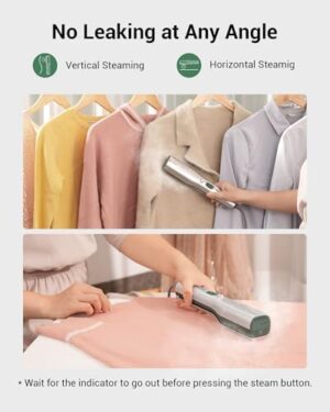SteamPro 3-in-1 Travel Steamer for Clothes, Handheld Mini Press Iron, Pocket Flat Iron for Clothes, Portable Clip Iron Steamer, 0.85lb Light Travel Iron, 15s Fast Heat up, 10min Long Use, Green - Image 7