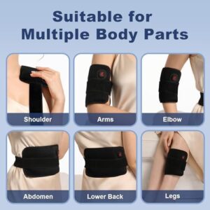 Elbow Heating Pad, Cordless Elbow Brace for Tendonitis and Tennis Elbow, Small Heating Pads for Arms Legs Pain Relief with 3 Temperature Modes 3000mAh, 30 Mins Auto-Off(Black) - Image 6