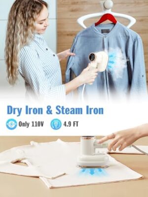 Travel Steamer for Clothes Mini Ironing Machine, 1000W Clothing Portable Iron Steamer Small Size, Effortless Wrinkle Clothes Steam Removal for Home and Travel Use, 110V - Image 4