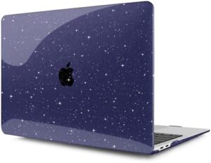 DONGKE for MacBook Air 13 inch Case 2021-2018 Release A2337 M1 A2179 A1932, Bling Plastic Hard Shell Case & Keyboard Cover Only Compatible with MacBook Air 13 inch Retina Fits Touch ID, Starry Blue - Image 9