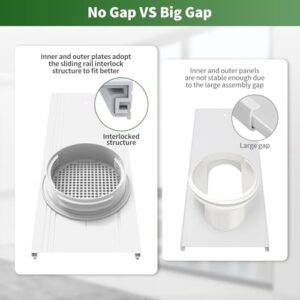 Portable Air Conditioner Window Vent Kit with 5.9" Diameter Exhaust Hose & Coupler Filter & Waterproof Rain Cover,Adjustable AC Window Seal Kit for Horizontal/Vertical Window Max length 55 inches - Image 4