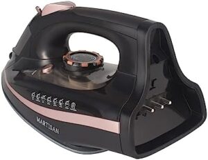Cordless Steam Iron, with Retractable Cord, Power Charging Base with Carry Lock Easy Storage, 1500W, Ceramic Sole plate for Clothes, MARTISAN - Image 4