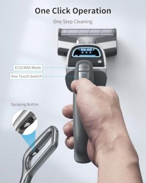 Stealth ECVP01 Cordless Wet Dry Vacuum Cleaner, Smart Vacuum Mop with Self-Cleaning Detachable Battery for Hard Floor Area Rugs Carpet, LCD Display, 30min Runtime, Voice Prompt - Image 7