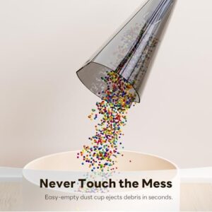 TECBOT Cordless Vacuum Cleaner, 12000 Pa Powerful Stick Vacuum with Brushless Motor, LED Touch Display, 30 Mins Long Runtime, Self-Standing Lightweight Vacuum for Hard Floor Carpet Hair, Gray - Image 7