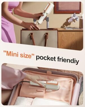 Travel Steamer for Clothes, 15S Heat Up1000W Portable Steamer,Steam & Iron & Press 3 in 1,Deep Wrinkle Removal, Heat-protective Gloves & Storage Bag,180° Flip Handle Design for Travel & Home - Image 7