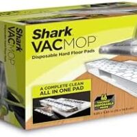Shark VACMOP Disposable Hard Floor Pad Refills, Compatible with VM252 & VM180, No-Touch Disposal, for use on All Sealed Floors - Stone, Hardwood, Laminate & Tile, (46 Count Total), VMP46