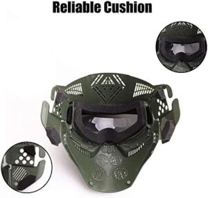 Airsoft Mask Tactical Masks Full Face with Lens Goggles Eye Protection for Halloween CS Survival Games Shooting Cosplay Mask Black Green Tan Grey - Image 5