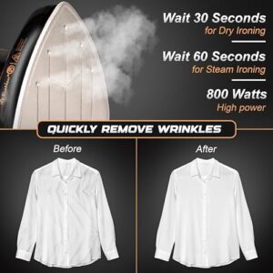 Econour 2-in-1 Mini Travel Iron & Steamer with temperature control, light indicator, and non-stick soleplate. Compact, portable, and ideal for travel, crafting, quilting, sewing, and handcraft project - Image 3