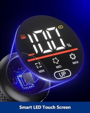 Cordless Vacuum Cleaner, 550W/45Kpa Strong Suction Vacuum Cleaners for Home, Up to 55 Mins Runtime Stick Vacuum with LED Display, Anti-Tangle Lightweight Vacuum for Pet Hair/Hardwood Floor/Carpet - Image 5