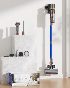 Cordless Vacuum Cleaner, 550W/45Kpa Strong Suction Vacuum Cleaners for Home, Up to 55 Mins Runtime Stick Vacuum with LED Display, Anti-Tangle Lightweight Vacuum for Pet Hair/Hardwood Floor/Carpet - Image 8