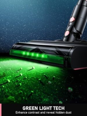 Cordless Vacuum Cleaner, 350W/30Kpa 8 in 1 Powerful Stick Vacuum, with Anti-Tangle Brush and Upgraded Green Light, 40mins Runtime Rechargeable Lightweight Vacuums for Hardwood Floor, Carpet, Pet Hair - Image 4
