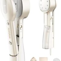 Jack & Rose Press Iron Steamer for Clothes,Dual Voltage 110-220v,6+1 Fabric Settings,No Ironing Board Required, Wrinkle Reduction,Portable Travel Size Steamer for Global & Europe Traveling