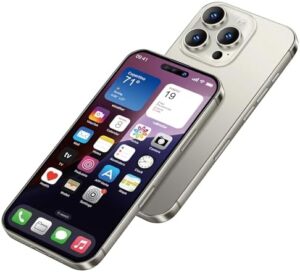 Dummy Fake Prop Phone Compatible with Phone 16 Pro max Non-Working Store Display Phones Kids Pretend Play Phone That Look Real (for 16 Pro Max Titanium Home Screen)