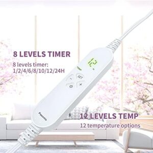 Full Weighted Extra Large Electric Heating Pad for Back Pain and Cramps Relief - Soft Heat Pad for Moist & Dry Therapy (Pink and Black PFH03) - Image 8