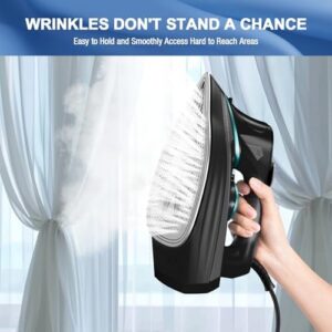 Steam Iron for Clothes 1700W with Non-Stick Ceramic Soleplate Powerful Steam Blast 3-Way Auto Shutoff Self-Cleaning Digital LCD Display Anti-Drip Precision Tips for Home and Travel Steamer - Image 6