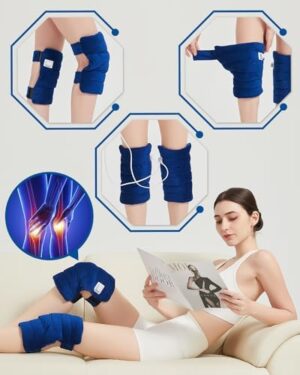 JOBYNA Knee Heating Pad for Arthritic, 2PCS Super Soft Electric Heat Pad for Leg, 20s Fast Heating Knees Warmers with 10-90min Auto-Off Timer, 86-158℉ Heat Level (No Battery, No Vibration) - Image 8