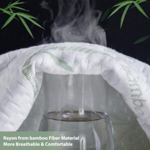 Parkdeny Twin Mattress Encasement, Waterproof Rayon from Bamboo, 3D Air Fabric, Breathable Cooling Cover, 5-13 inch Deep - Image 4