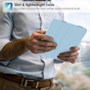Supveco Case for iPad Air 11 Inch (M3 2025/M2 2024),iPad Air 5th/4th Generation 10.9 Inch 2022/2020 with Pencil Holder-[Auto Wake/Sleep],Premium Folio Stand Soft TPU Back Cover-Ice Blue - Image 7