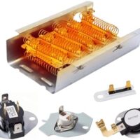 ZERO 279838 Dryer Heating Element 3977767 3392519 Thermostat Fuse Kit 3977393 Thermal Fuse & 3387134 Dryer Thermostat for whirlpool kenmore roper maytag estate Inglis crosley amana kitchenaid parts