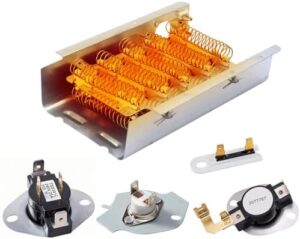 ZERO 279838 Dryer Heating Element 3977767 3392519 Thermostat Fuse Kit 3977393 Thermal Fuse & 3387134 Dryer Thermostat for whirlpool kenmore roper maytag estate Inglis crosley amana kitchenaid parts