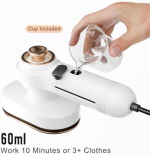Portable Mini Travel Steamer Iron for Clothes - Fast Heating, Wrinkle-Removing, Ideal for Business Trips, Vacation, Quick Touch-Ups, Suitable For Travelers, Business Professionals(white) - Image 4